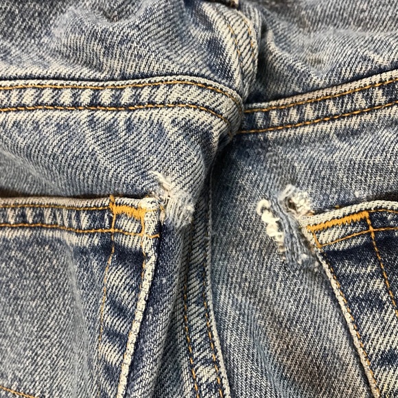 Tommy Jeans Mens Classic Y2K Vintage 2000s Blue Denim Faded Jean Shorts Size 36 - Picture 11 of 11